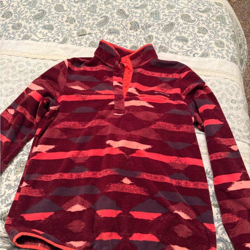Columbia Kids Pullover Sweater - Red and Pink